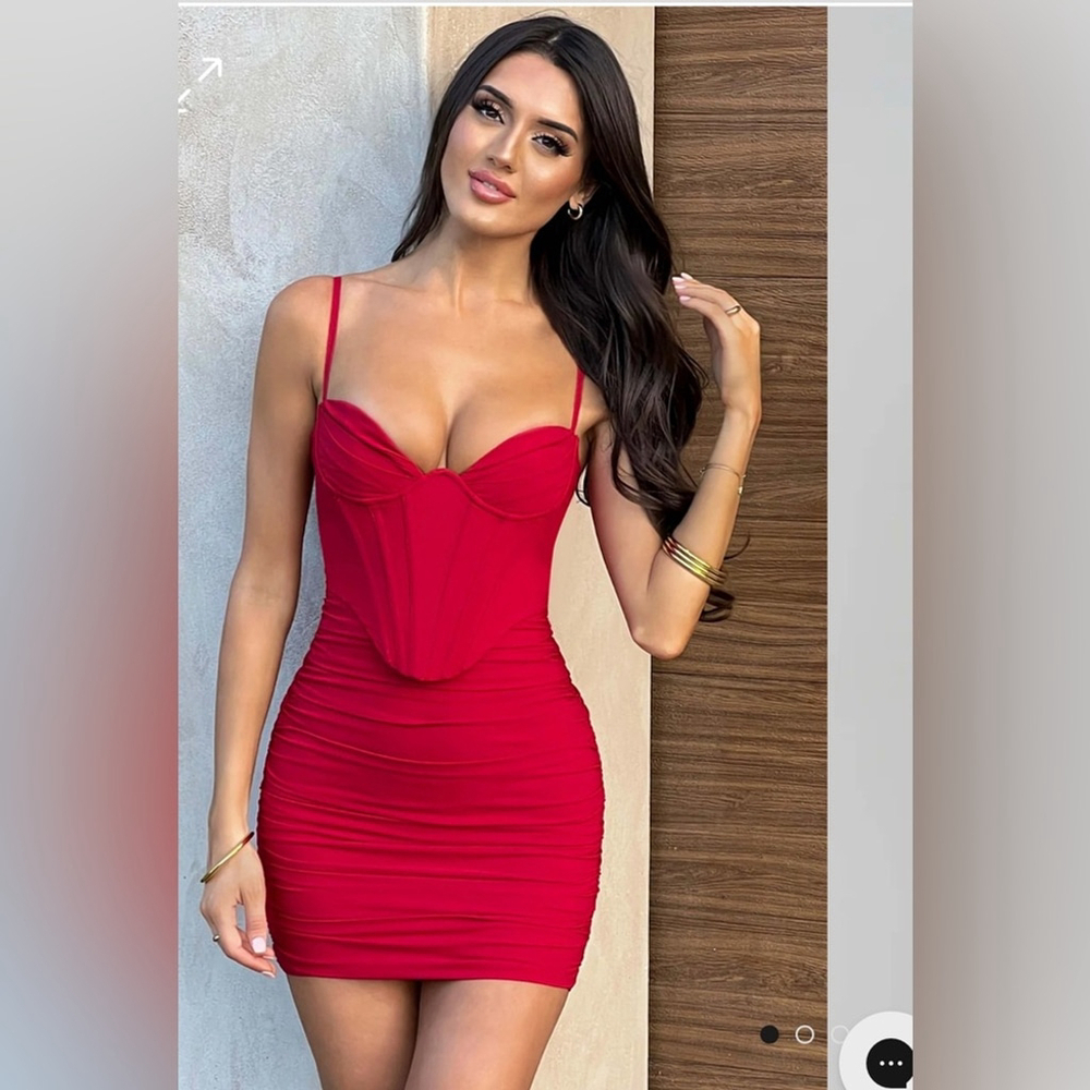 Babyboo NYLA MINI DRESS - RED Red Bodycon Dress